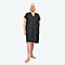 TAMSY Linen Open Neck Half Placket Spot Print Dress with Grown On Sleeve (Size L,16-18) - Black & White