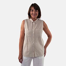 Tamsy Linen Blouse - Red