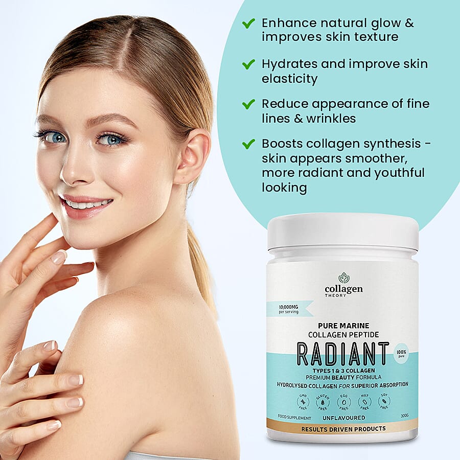 Collagen Theory- Radiant Pure Premium Marine Collagen Powder - 300g