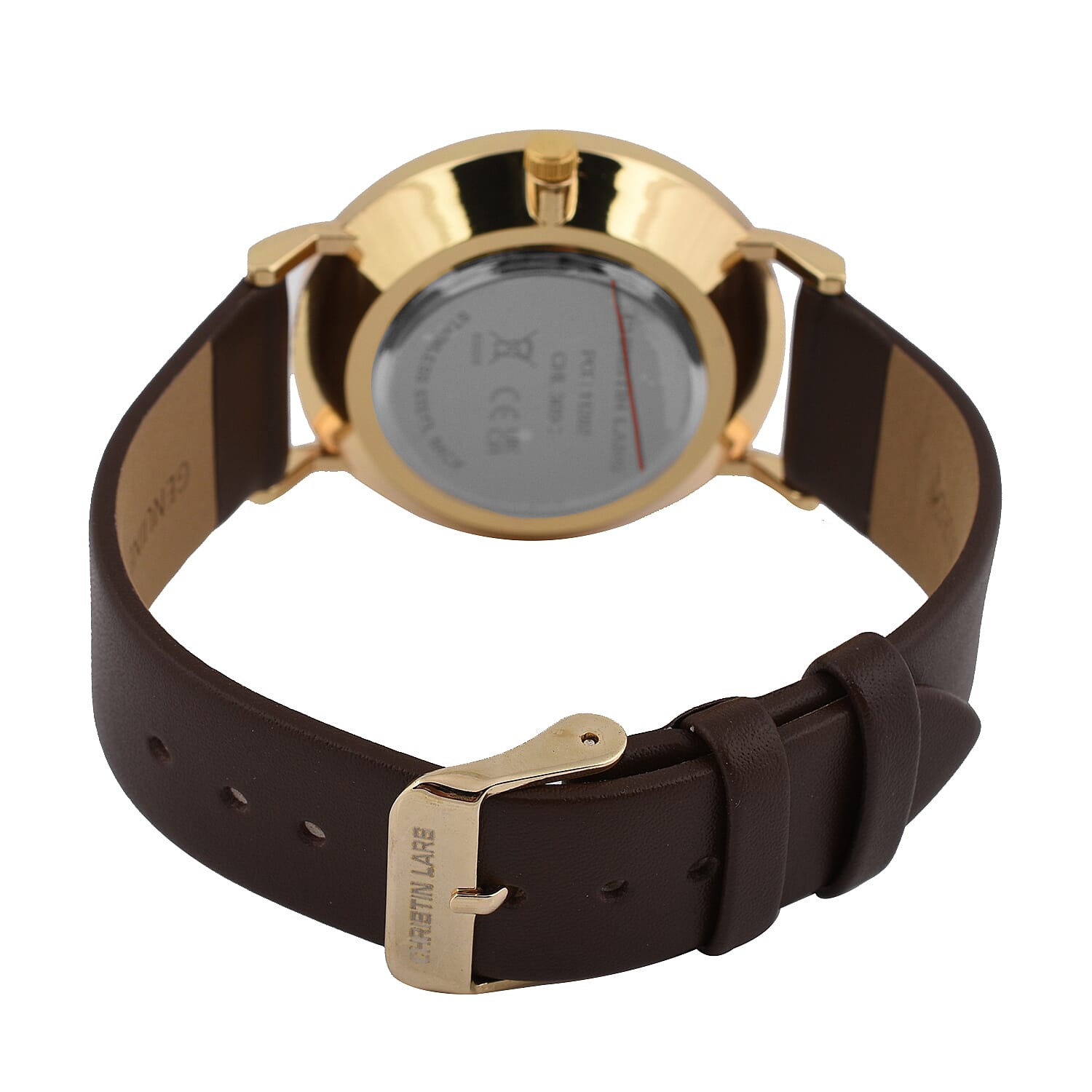 CHRISTIN LARS Quartz Movement Gold Dial Watch with Black Colour Mesh Bracelet