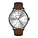 CHRISTIN LARS Quartz Movement Silver Dial Watch with Brown Colour Strap
