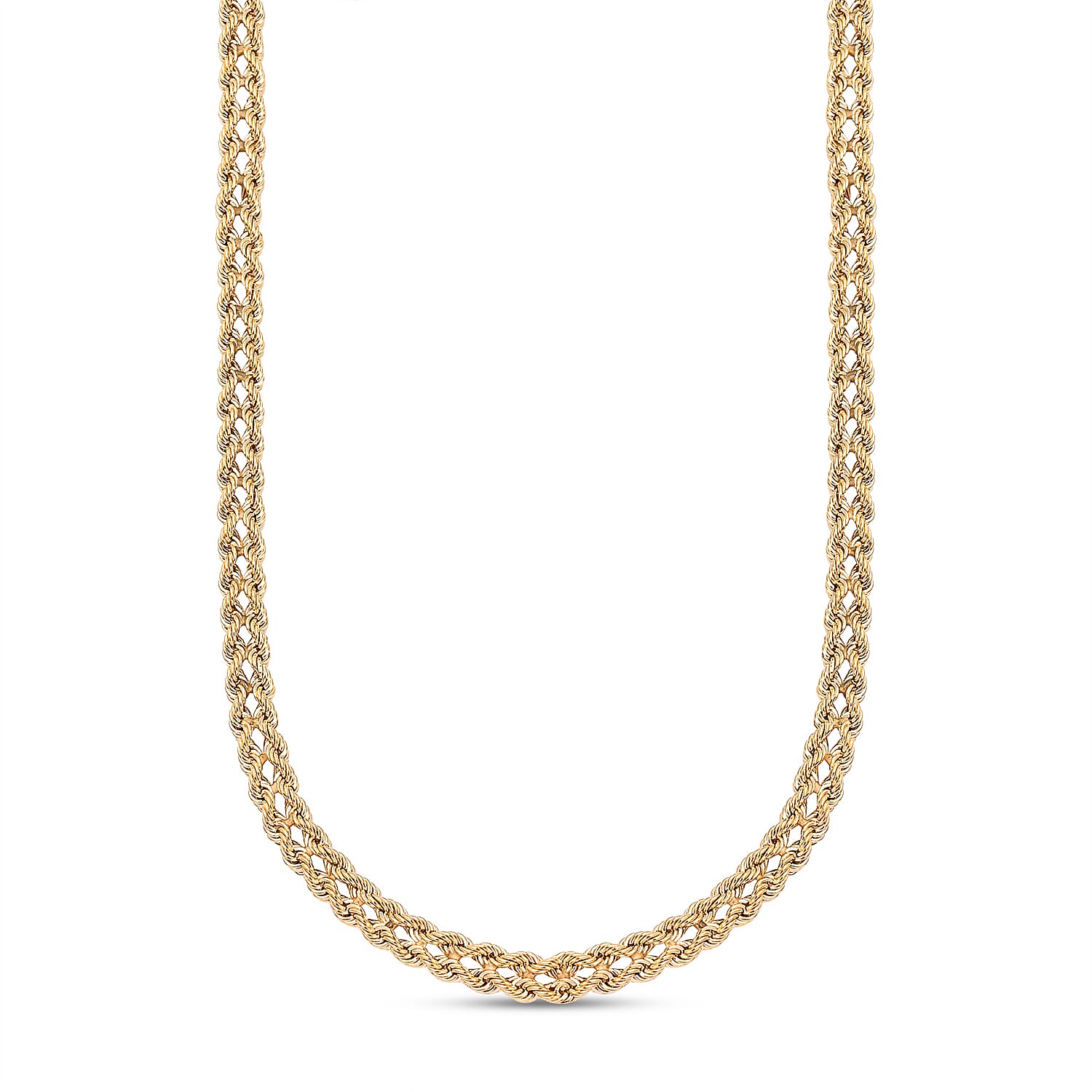 Maestro Collection Italian Made- 9K Yellow Gold Rope Necklace (Size-20), Gold Wt. 5.01 GM