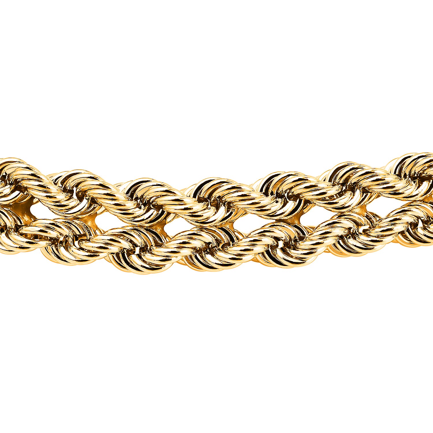 Maestro Collecton - 9K Yellow Gold Double Rope Bracelet (Size - 7.5)