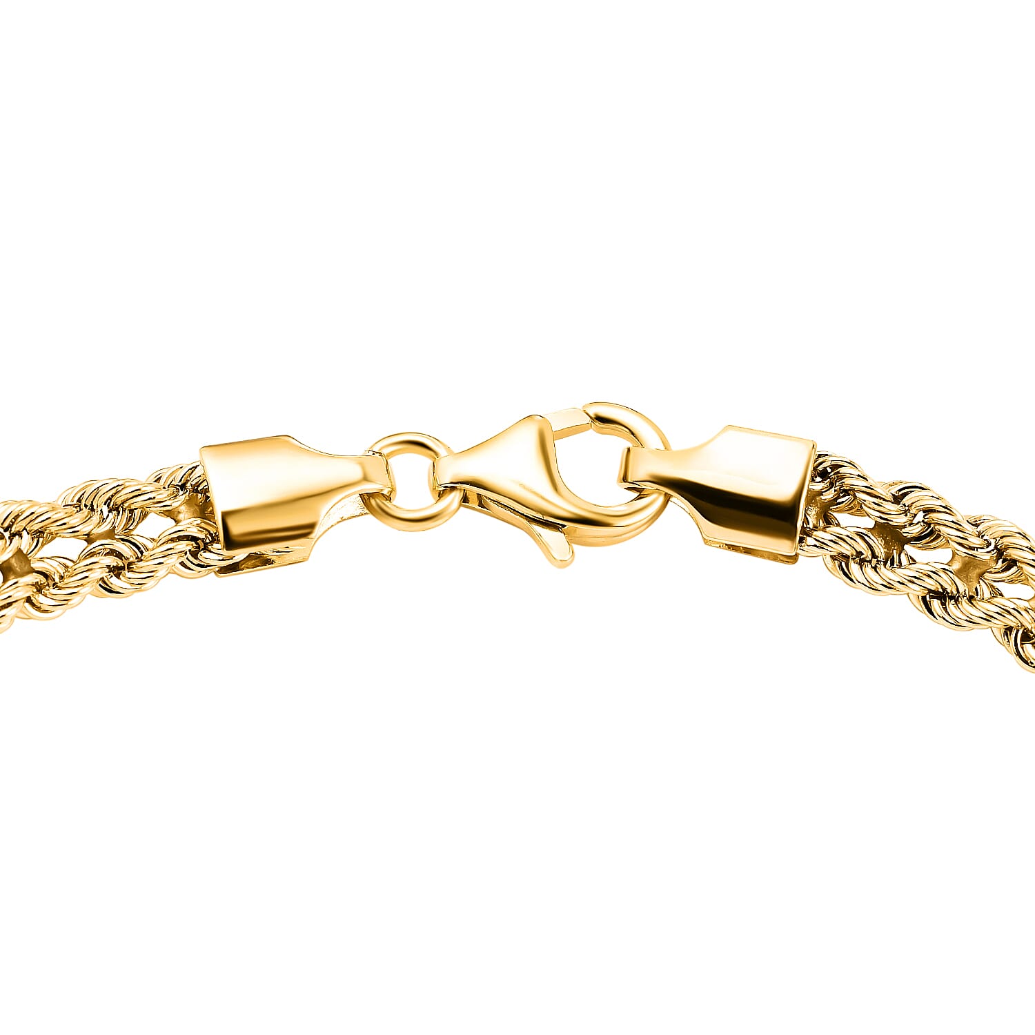Maestro Collecton - 9K Yellow Gold Double Rope Bracelet (Size - 7.5)