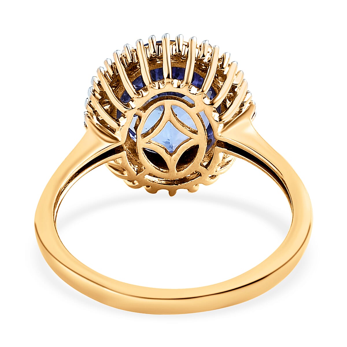 14K Yellow Gold Tanzanite and Diamond Ring 3.12 Ct.