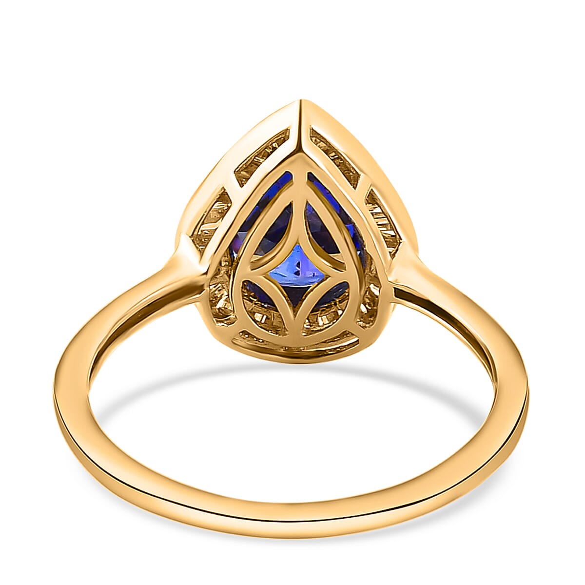 14K Yellow Gold Premium AAA Tanzanite and Diamond Ring 2.50 Ct.