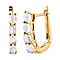 Tanzanite December Birthstone Hoop Earrings in 18K Vermeil Yellow Gold Over Sterling Silver