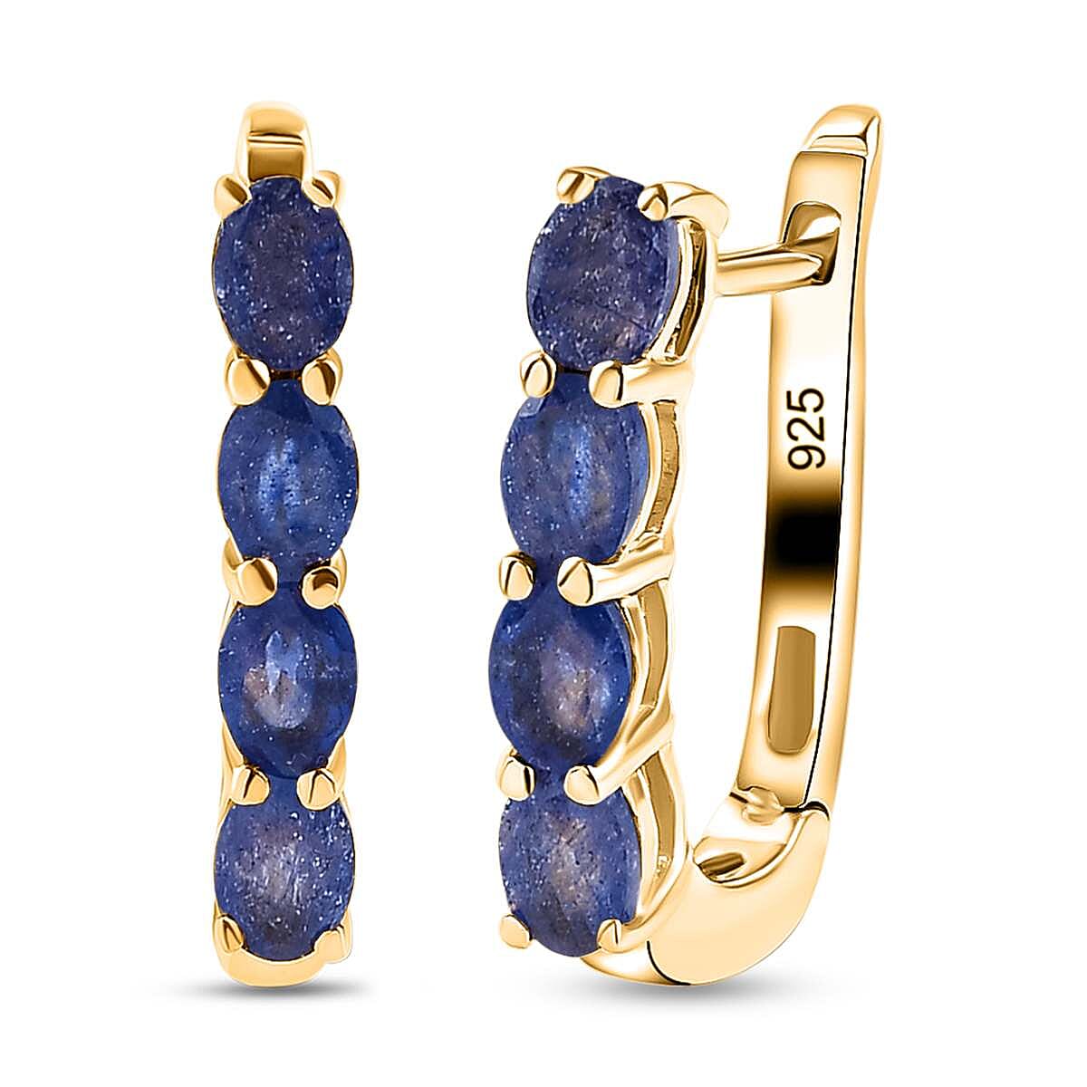 Citrine & Sapphire Vermeil 14K buying Gold Over Sterling Silver Earring