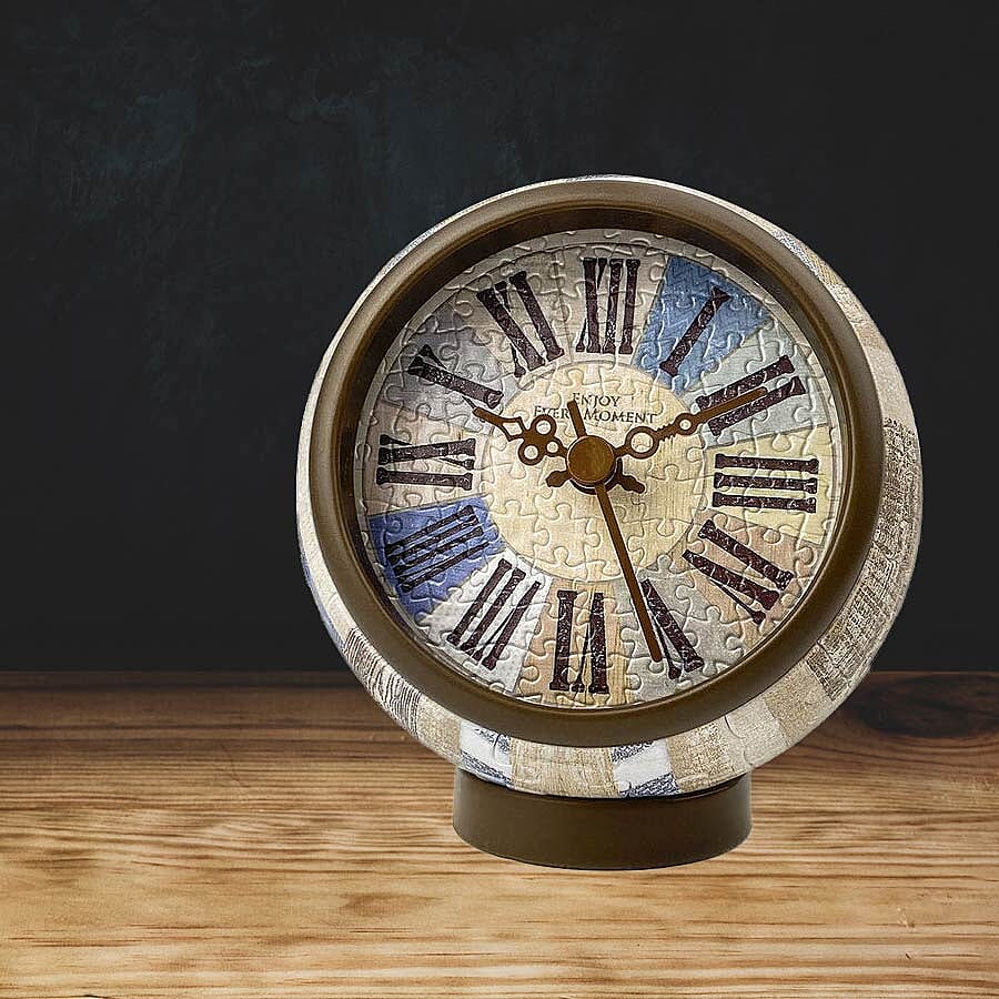 Pintoo Country Side Blue 3D Puzzle Clock with 145 Puzzle Pieces (Size 10x10x10.5cm)