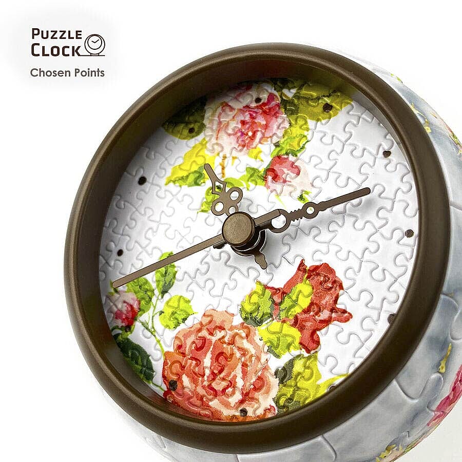 Pintoo Fragrant Flowers and Singing Birds 3D Puzzle Clock with 145 Puzzle Pieces (Size 10x10x10.5cm)