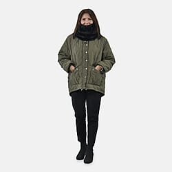 2 in 1 Infinity Scarf and Hat (Size 35x28 Cm) - Burgundy