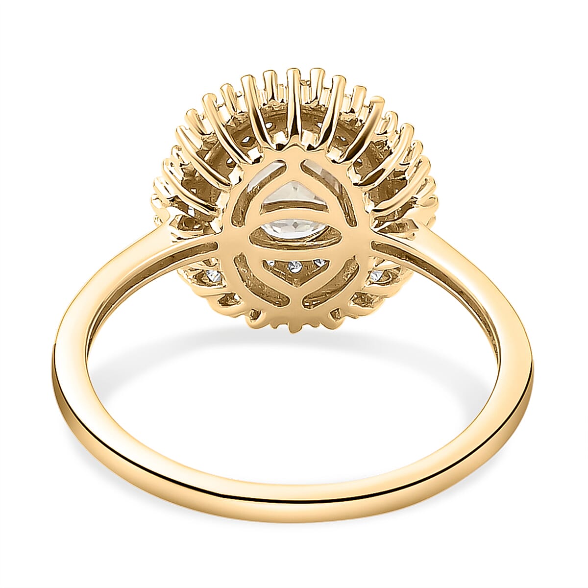 9K Yellow Gold Turkizite and Diamond Ring 1.14 Ct.