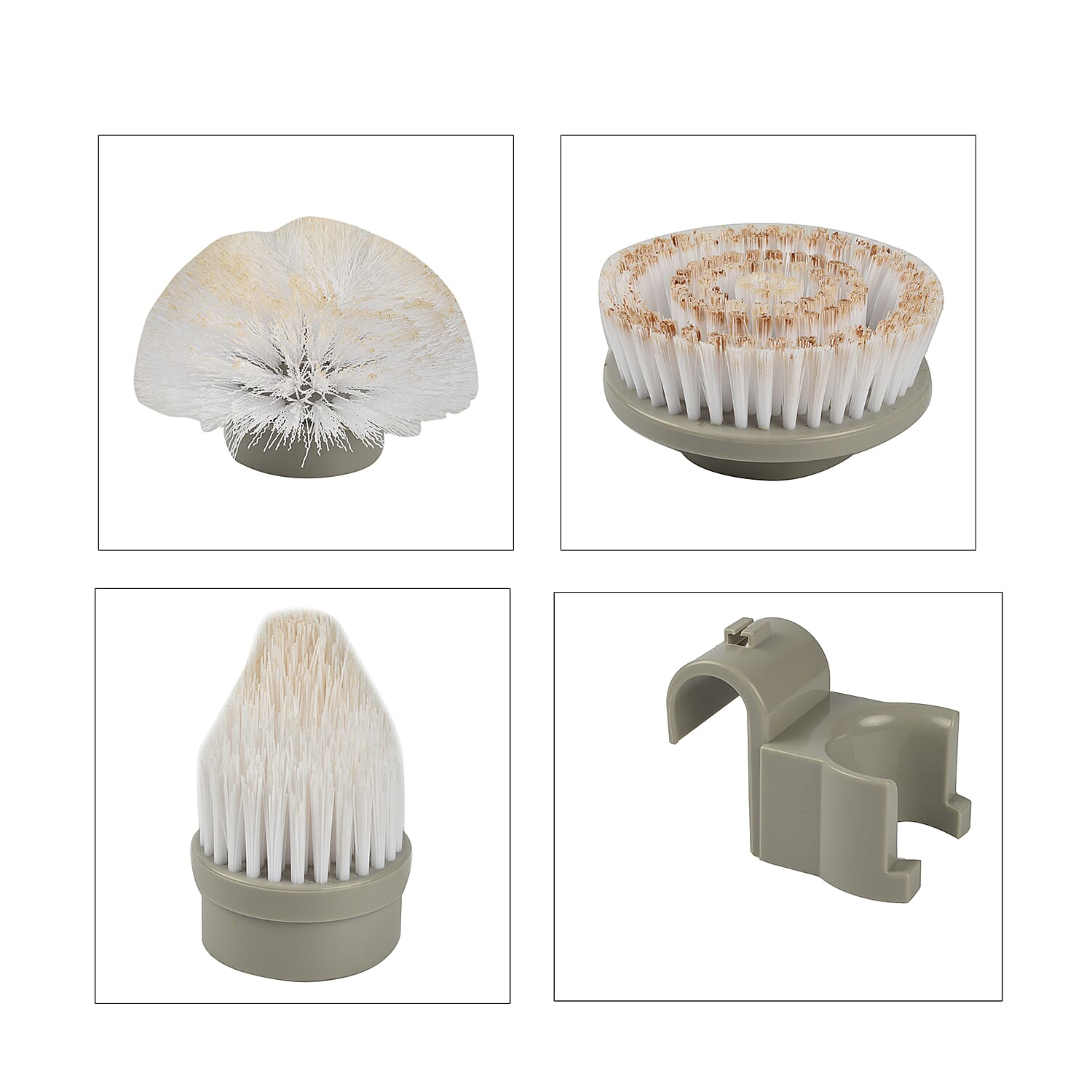 Cordless Electric Adjustable Spin Scrubber with 3 Replaceable Brush Heads