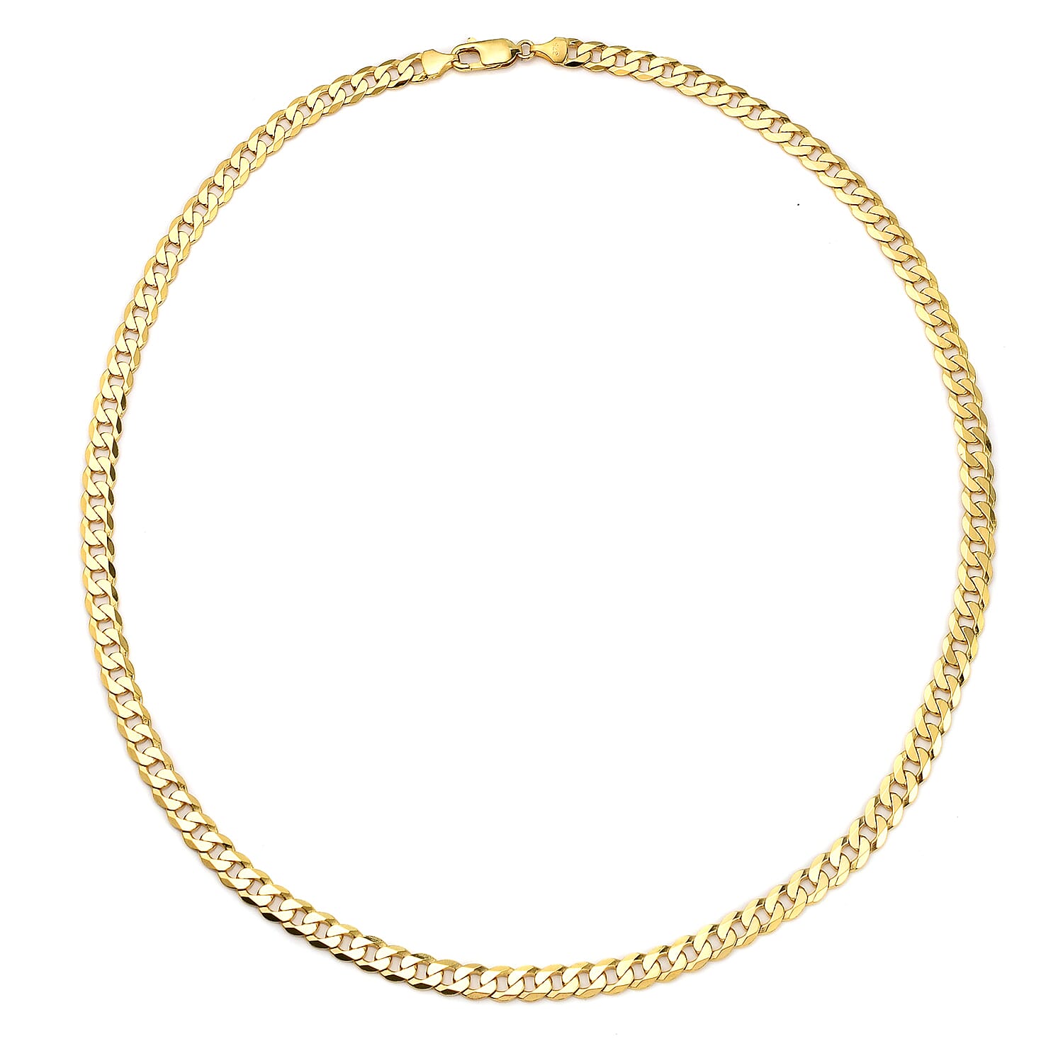 Hatton Garden Close Out - 9K Solid Yellow Gold Curb Necklace (Size - 24) with Lobster Clasp, Gold Wt. 39.40 Gms - 1.22 Troy Ounce