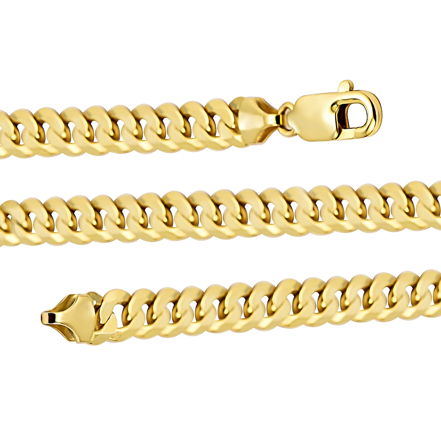 Hatton Garden Close Out - 9K Solid Yellow Gold Curb Necklace (Size - 24) with Lobster Clasp, Gold Wt. 39.40 Gms - 1.22 Troy Ounce