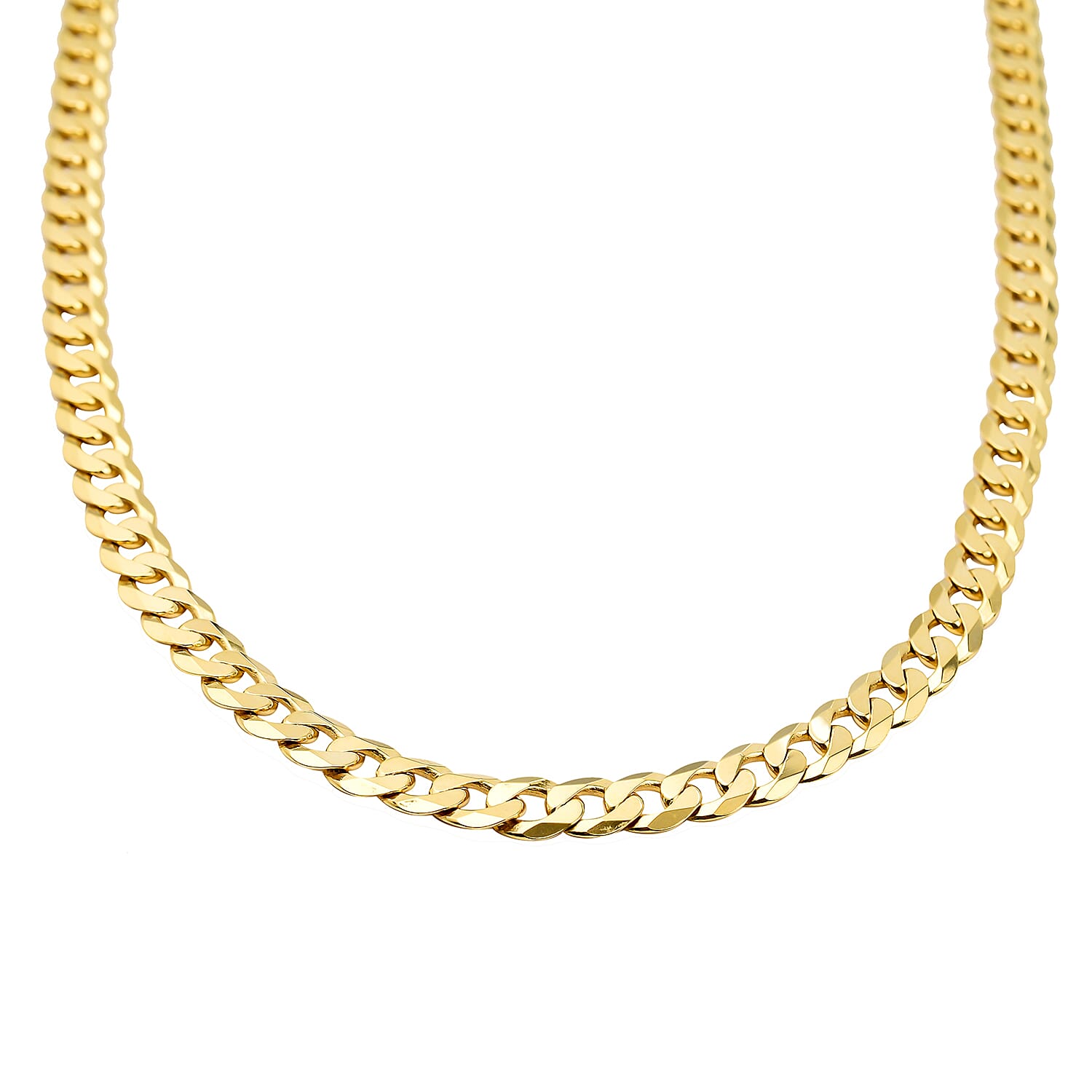Hatton Garden Close Out - 9K Solid Yellow Gold Curb Necklace (Size - 24) with Lobster Clasp, Gold Wt. 39.40 Gms - 1.22 Troy Ounce