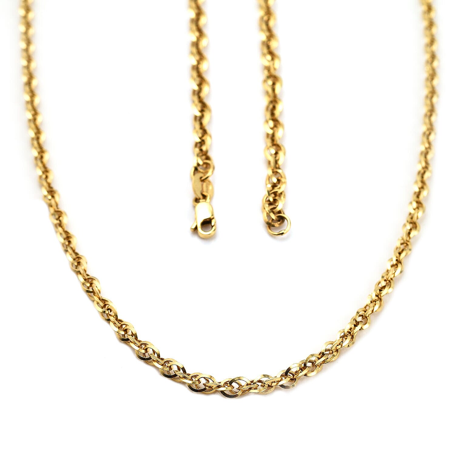 Hatton Garden Close Out- 9K Yellow Gold Prince of Wales Necklace (Size - 20) With Lobster Clasp, Gold Wt. 4.20 Gms