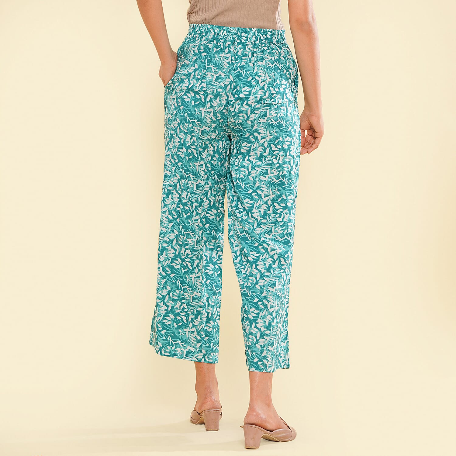 TAMSY Viscose Printed Palazzo - Orange