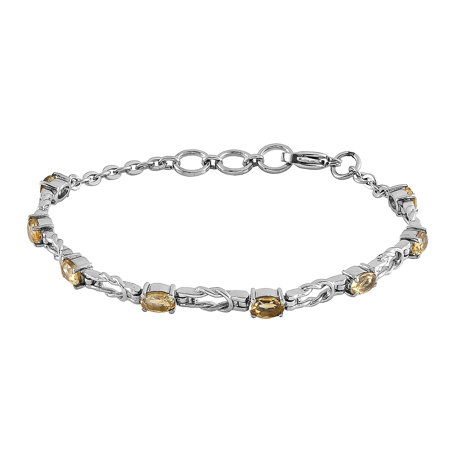 Citrine Bracelet (Size - 8.5 with Extender) 3.27 Ct.