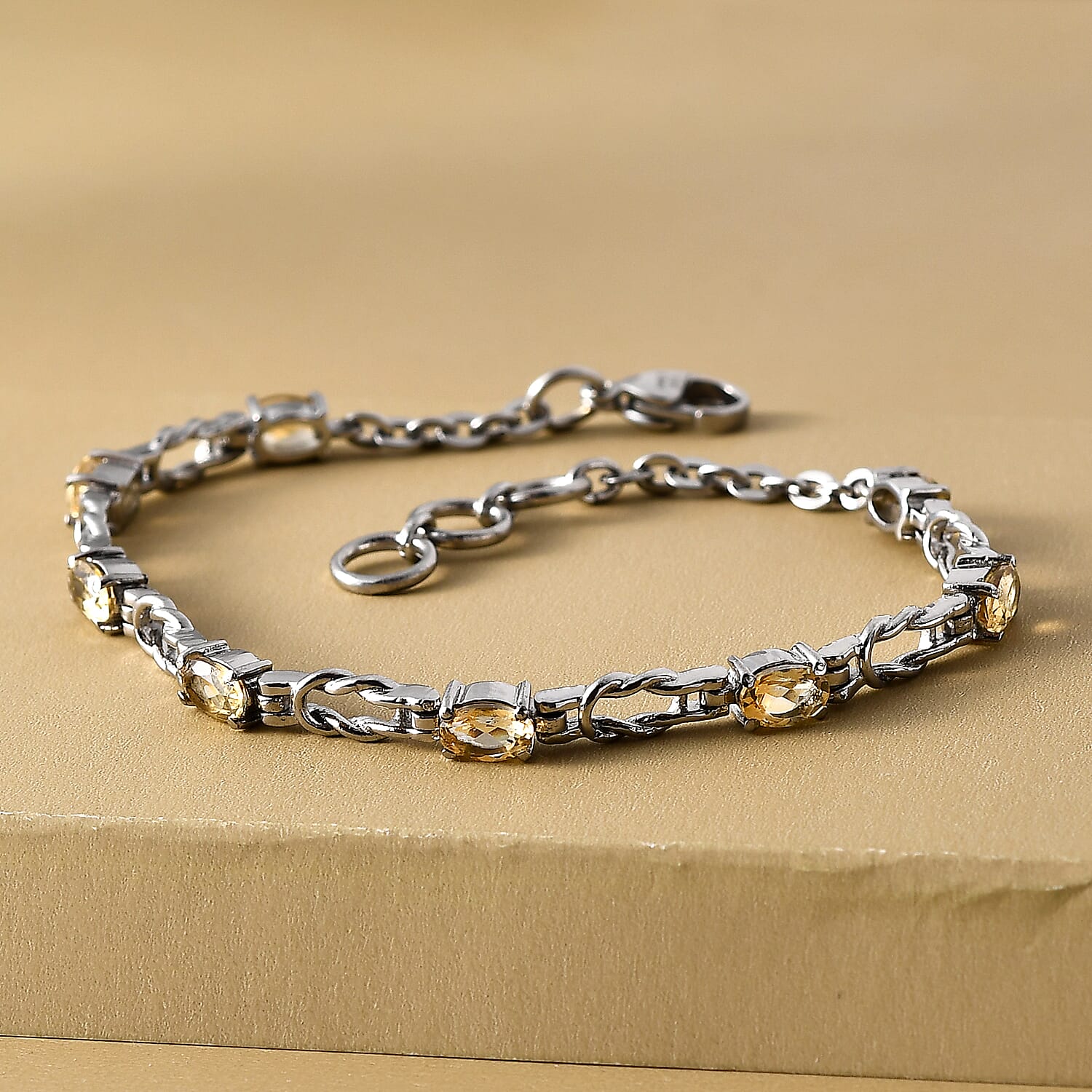 Citrine Bracelet (Size - 8.5 with Extender) 3.27 Ct.