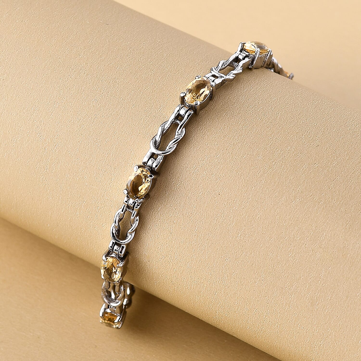 Citrine Bracelet (Size - 8.5 with Extender) 3.27 Ct.