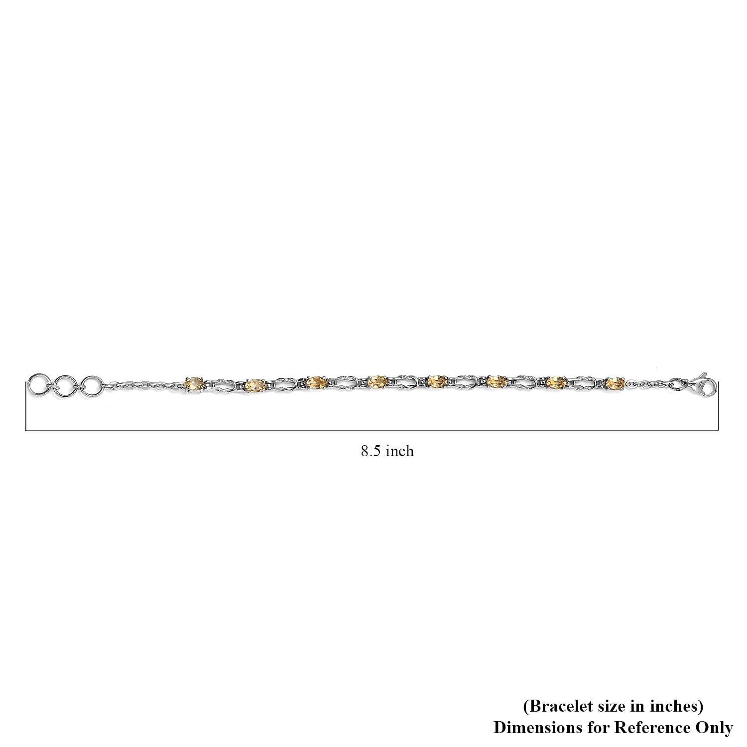 Citrine Bracelet (Size - 8.5 with Extender) 3.27 Ct.