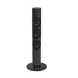 20W Power Saving 3 Section Tower Fan with 3 Wind Mode and Remote Control (Height 98cm) - Black (Costs Less Than 1p Per Hour in Energy)