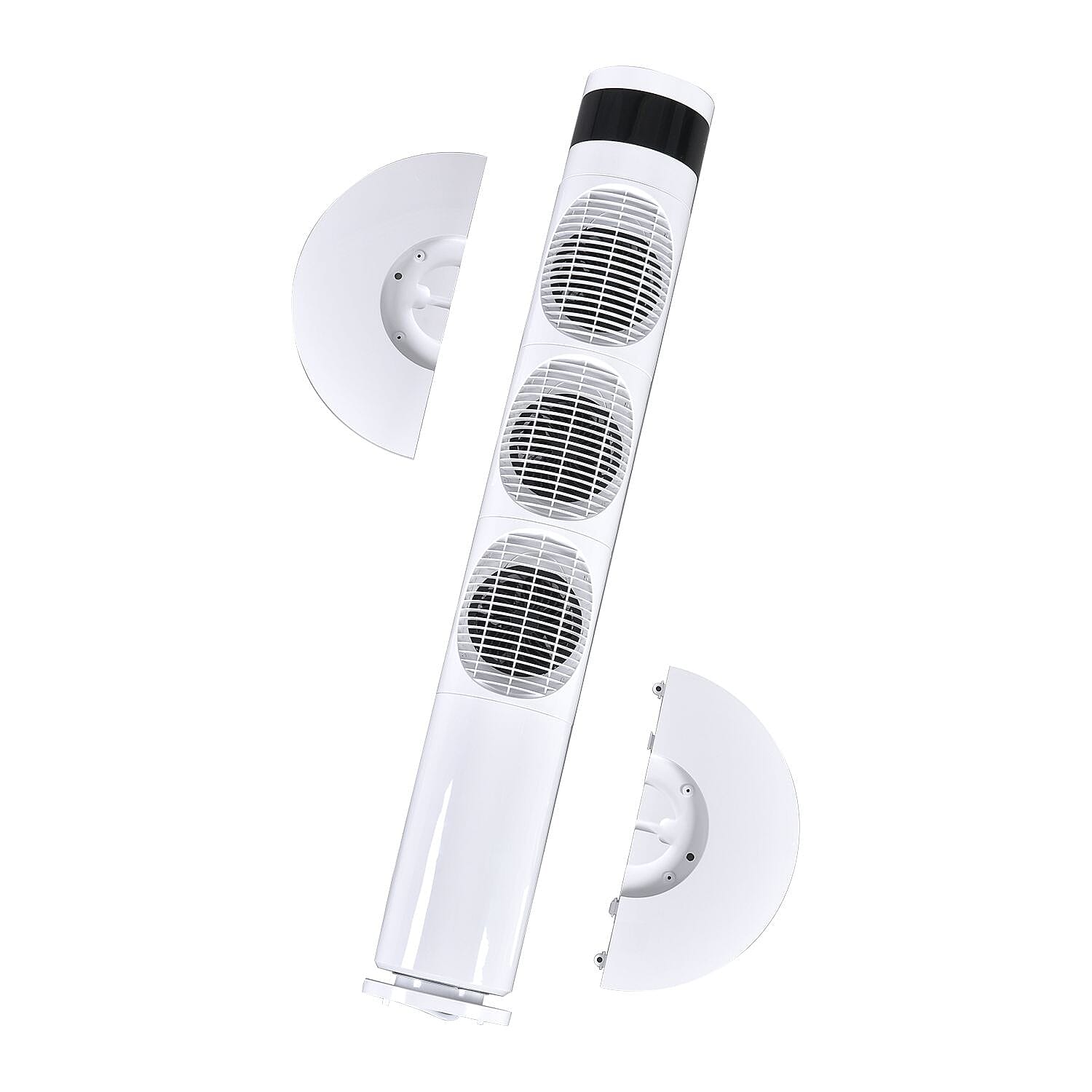 3 Way Multi Directional 20W Power Saving Tower Fan with 3 Wind Mode and Remote Control (Height 98cm) - White (Costs Less Than 1p Per Hour in Energy)