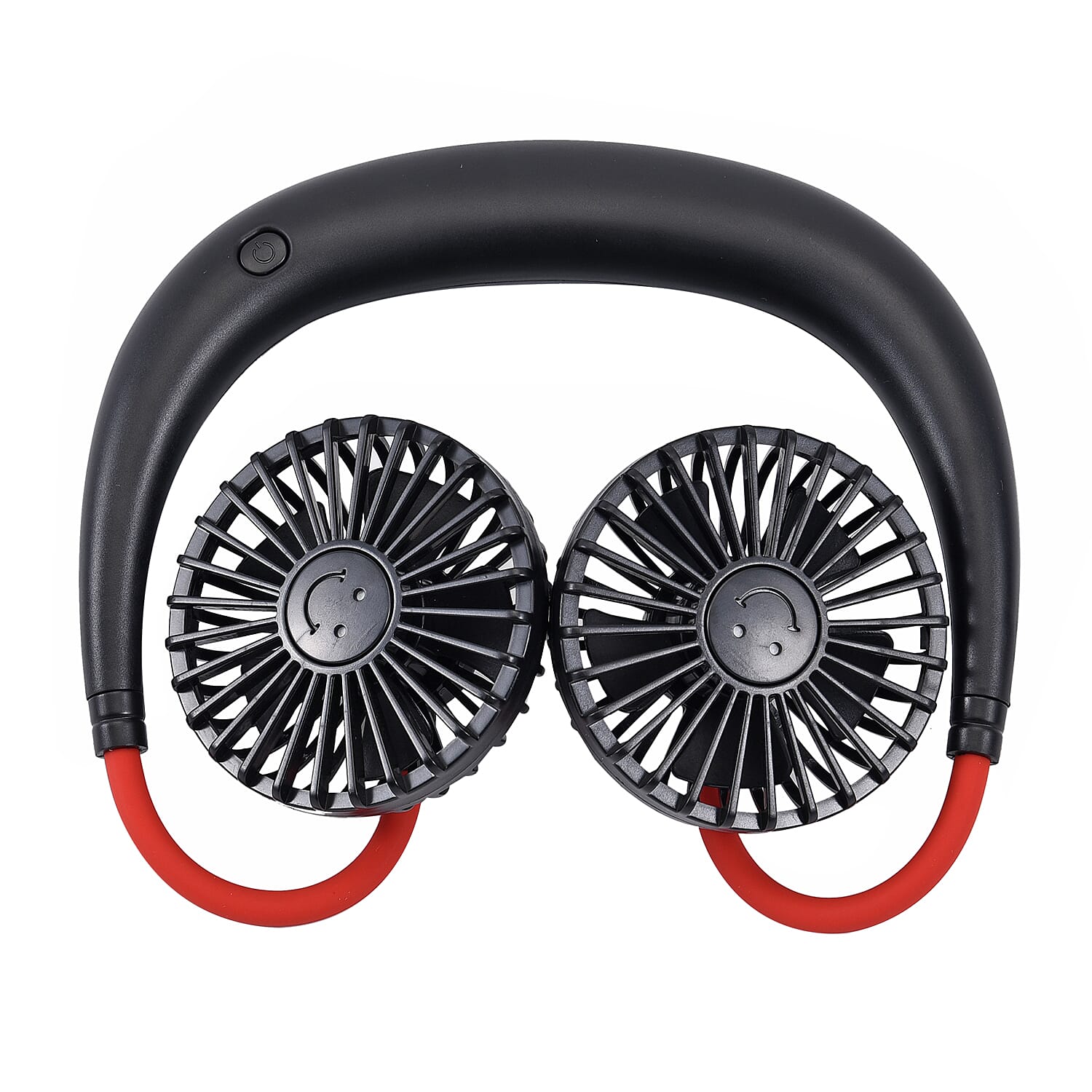 Rechargeable Neck Fan with Light - Black