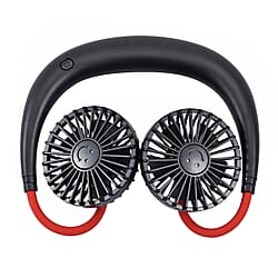 Portable Neck Fan with USB Rechargable (1200mah) -Blue & White
