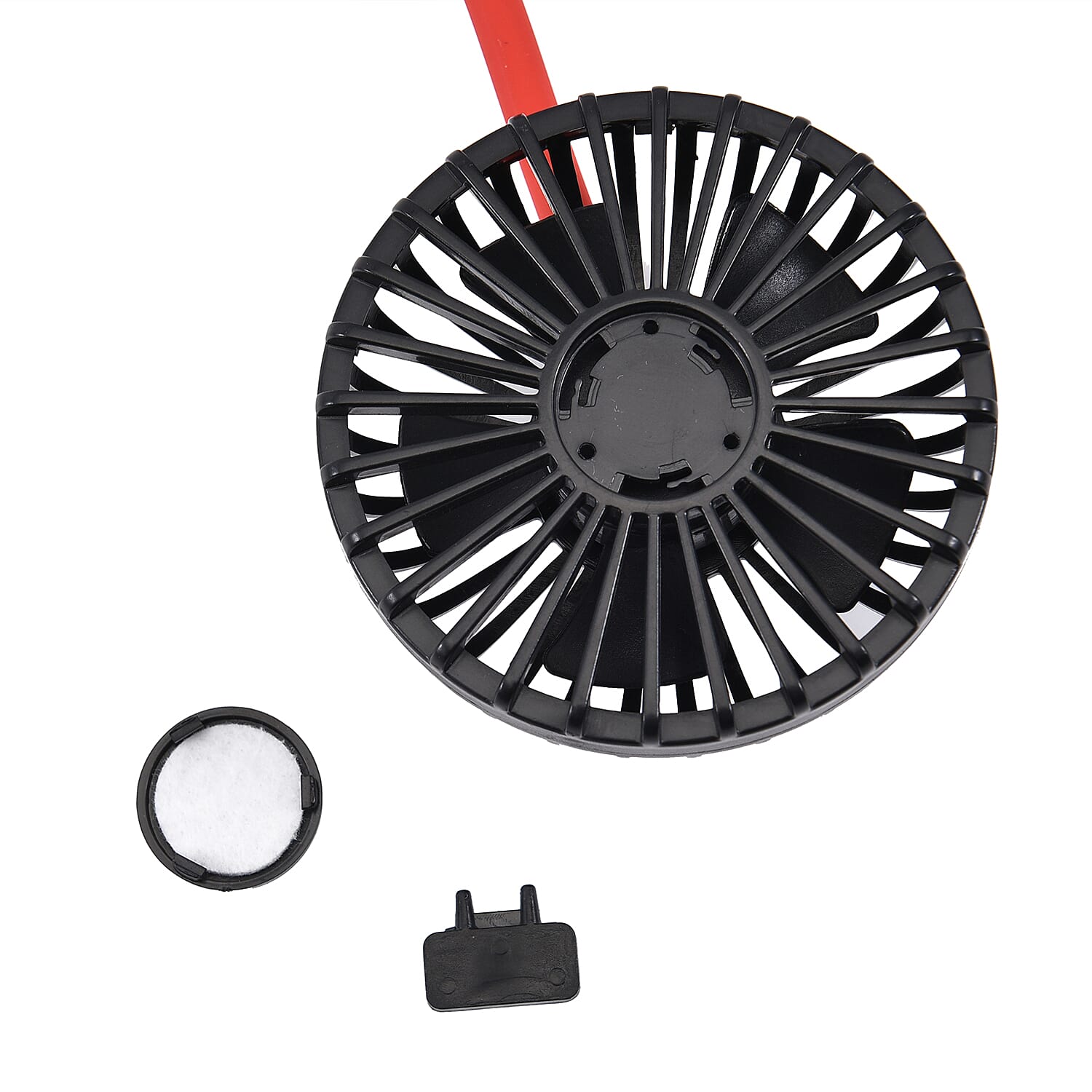 Rechargeable Neck Fan with Light - Black