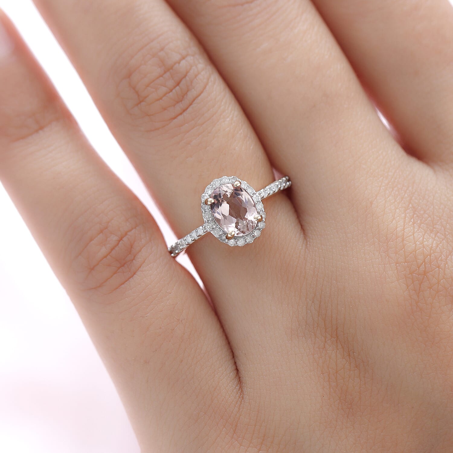 9K Yellow Gold Tourmaline and Diamond Ring 1.41 Ct.