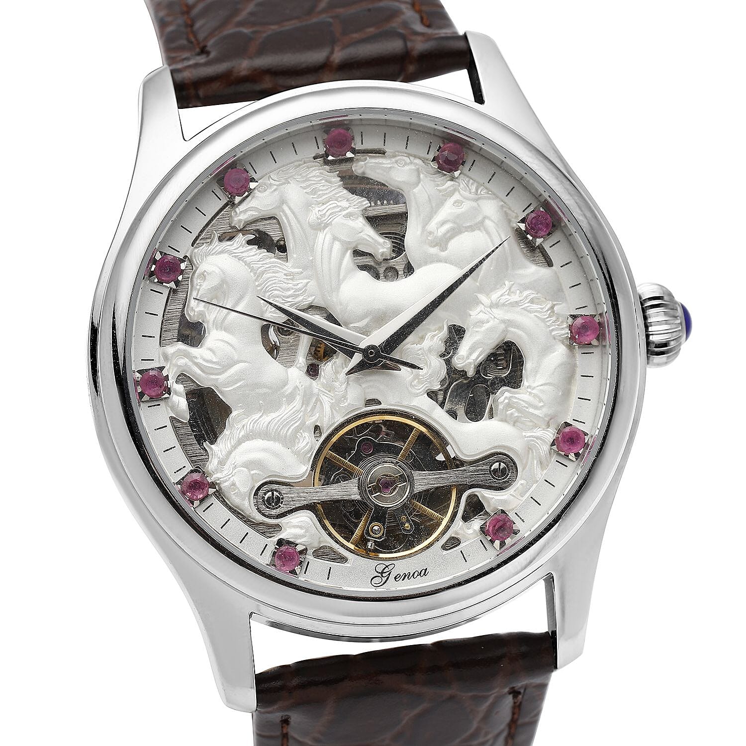 Genoa hot sale skeleton watch