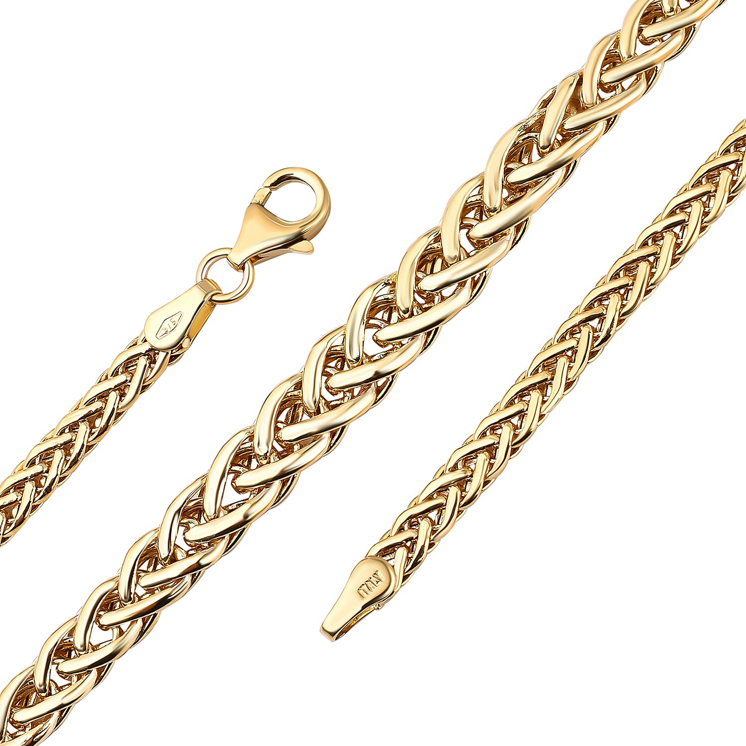 Maestro Collection 9K Yellow Gold Spiga Necklace (Size - 20) With Lobster Clasp, Gold Wt. 6.60 Gms
