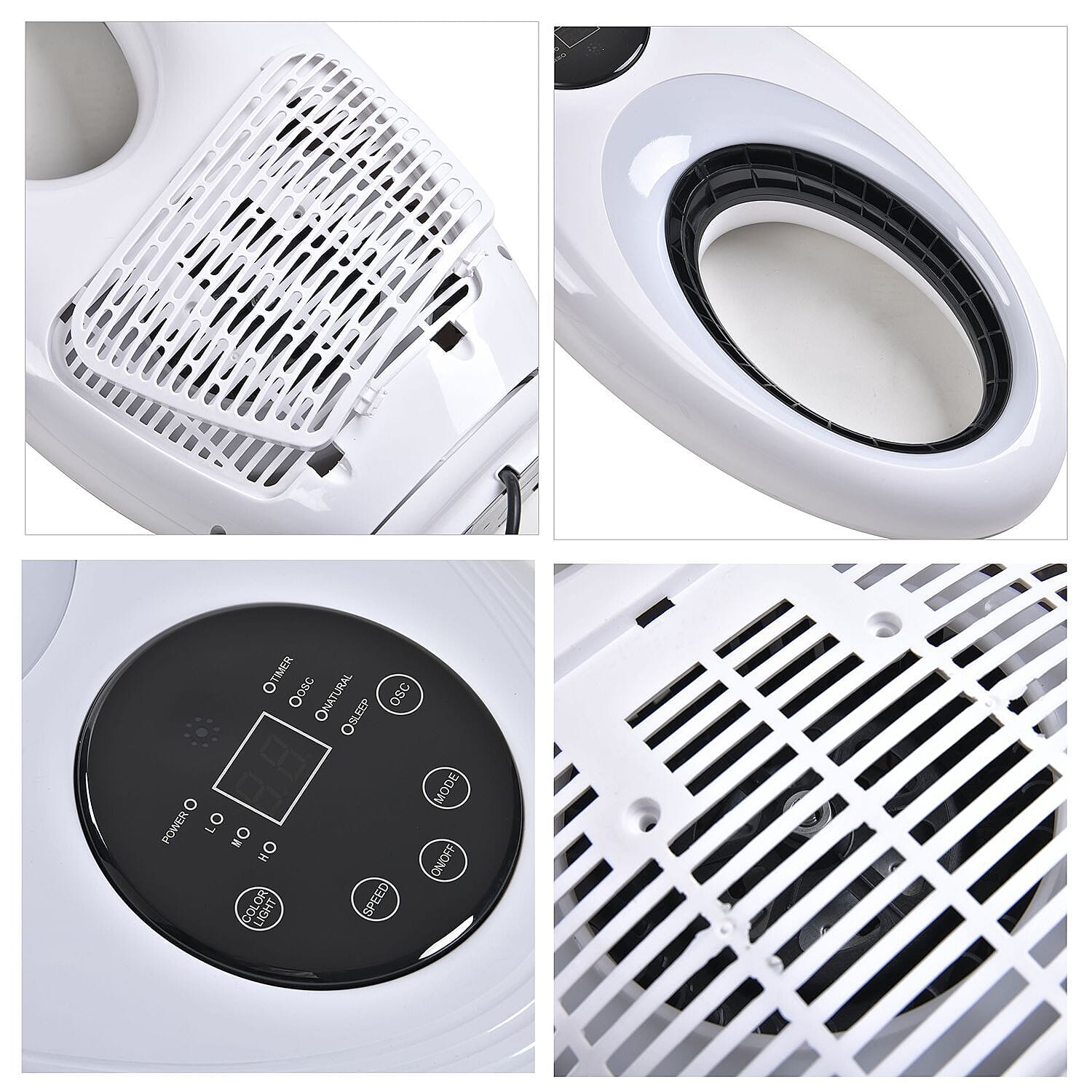 Low Noise, Power Saving Bladeless Fan with 3 Speeds, Timer, LED Lights & Remote (60W) Low Noise, Power Saving Bladeless Fan with 3 Speeds, Timer, LED Lights & Remote (60W)