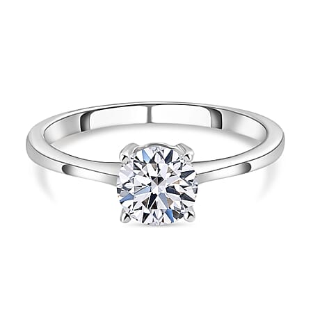LUXURIANT 14K White Gold IGI Certified (F-G/SI) Lab Grown Diamond Solitaire Ring 1 Ct.