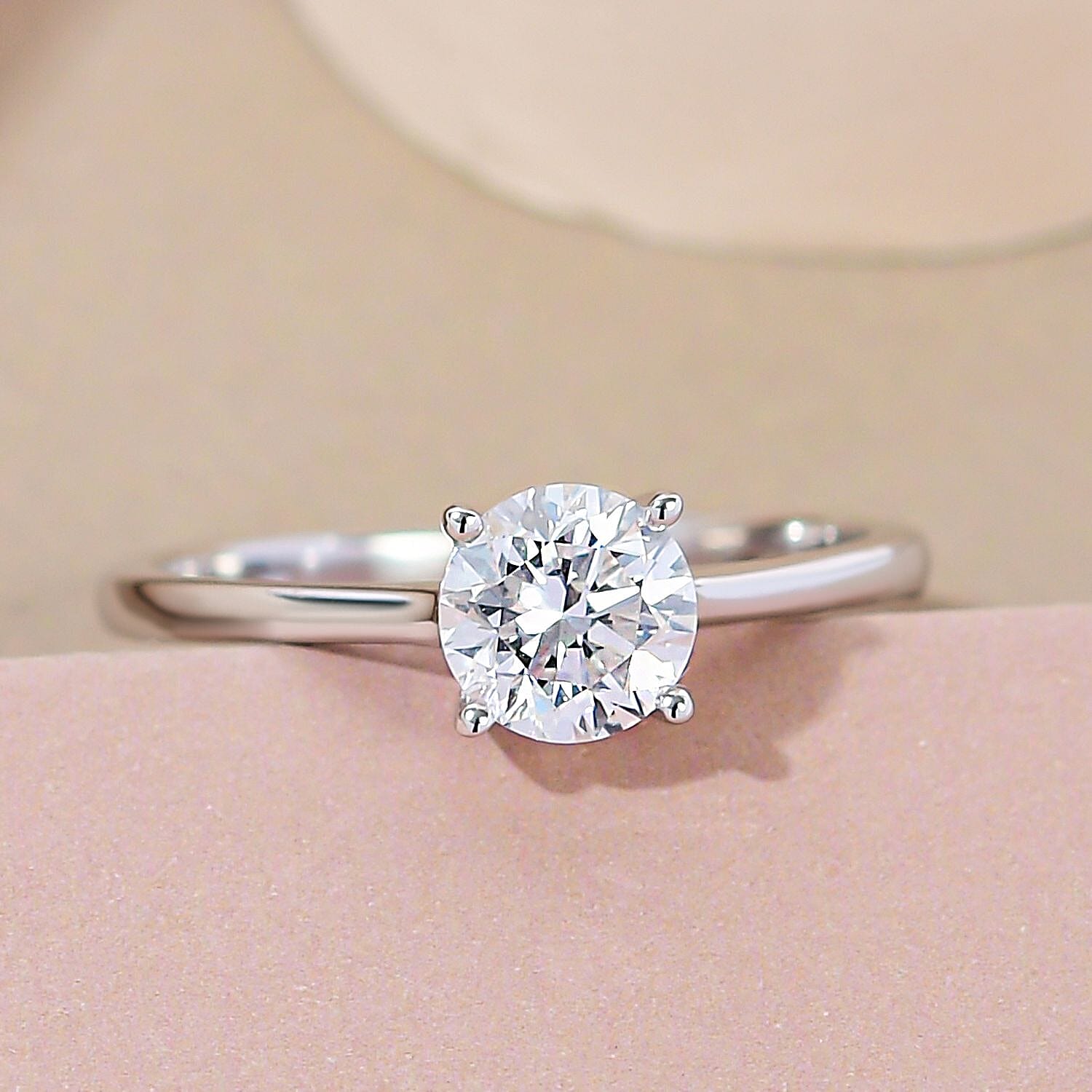 Luxuriant Diamond - 14K White Gold IGI Certified (F-G-SI )Lab Grown Diamond Solitaire Ring 1.00 Ct.