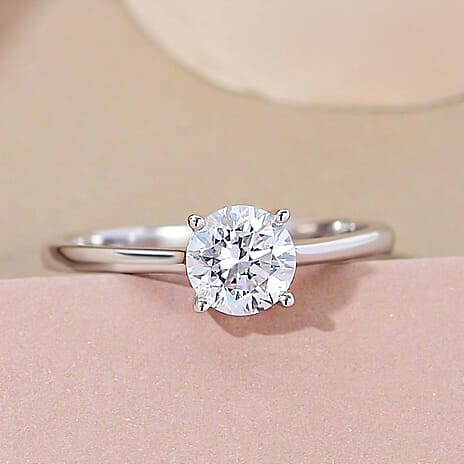 Luxuriant Diamond - 14K White Gold IGI Certified (F-G-SI )Lab Grown Diamond Solitaire Ring 1.00 Ct.