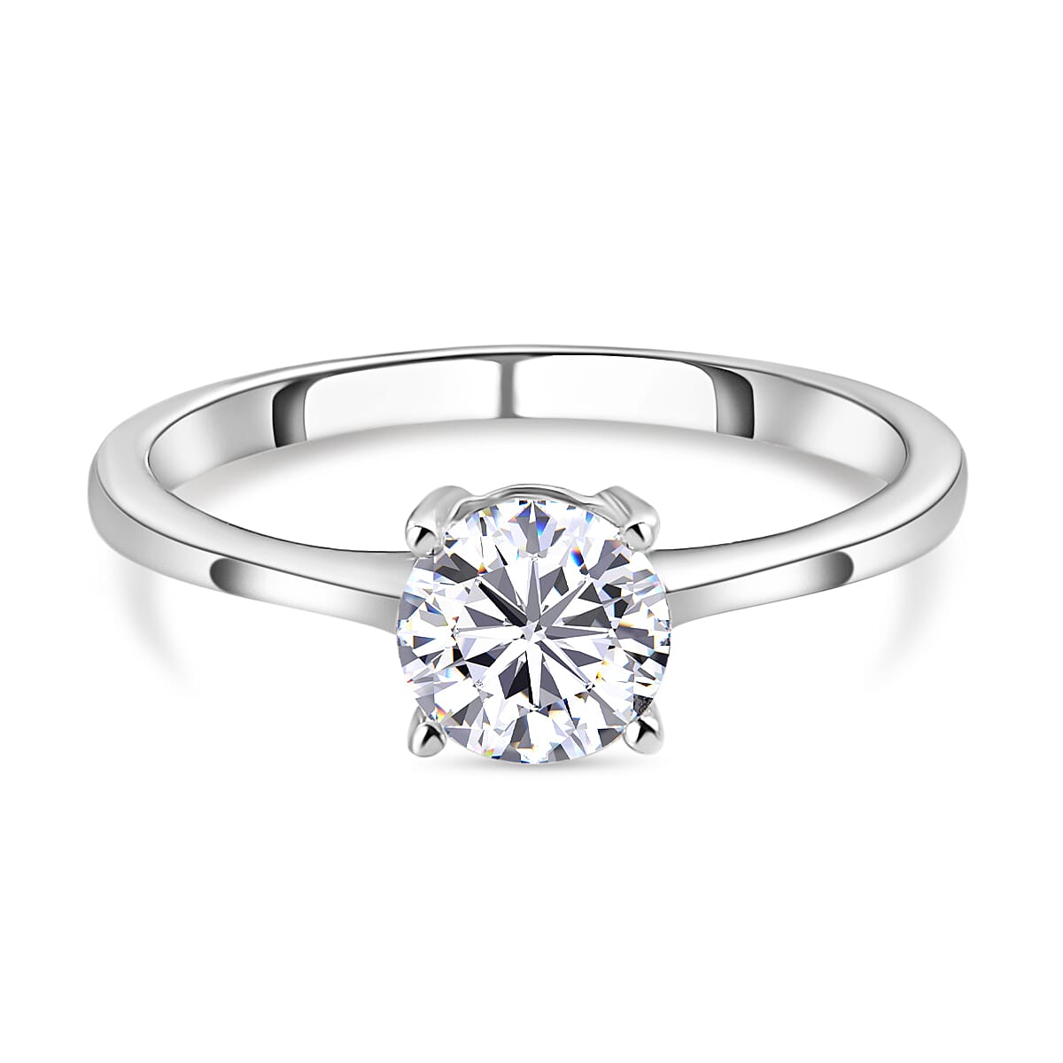 LUXURIANT 14K White Gold IGI Certified (F-G/SI) Lab Grown Diamond Solitaire Ring 1 Ct.