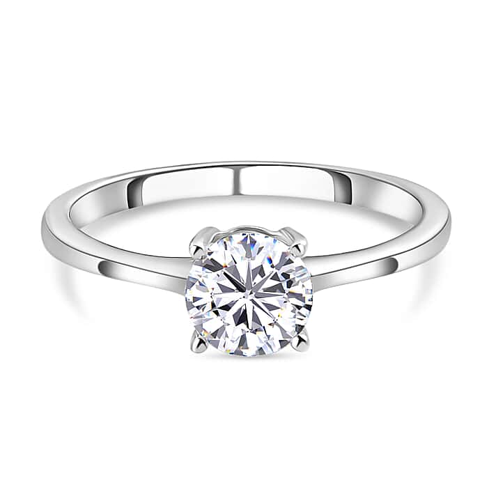 LUXURIANT 14K White Gold IGI Certified (F-G/SI) Lab Grown Diamond Solitaire Ring 1 Ct.