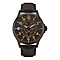 Ben Sherman Charcoal Dial Watch with Brown Leather Starp