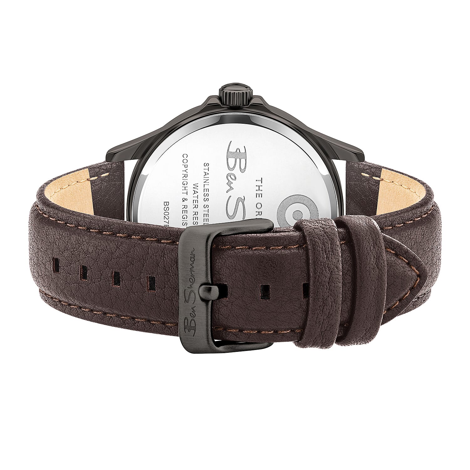 Ben Sherman Charcoal Dial Watch with Brown Leather Starp