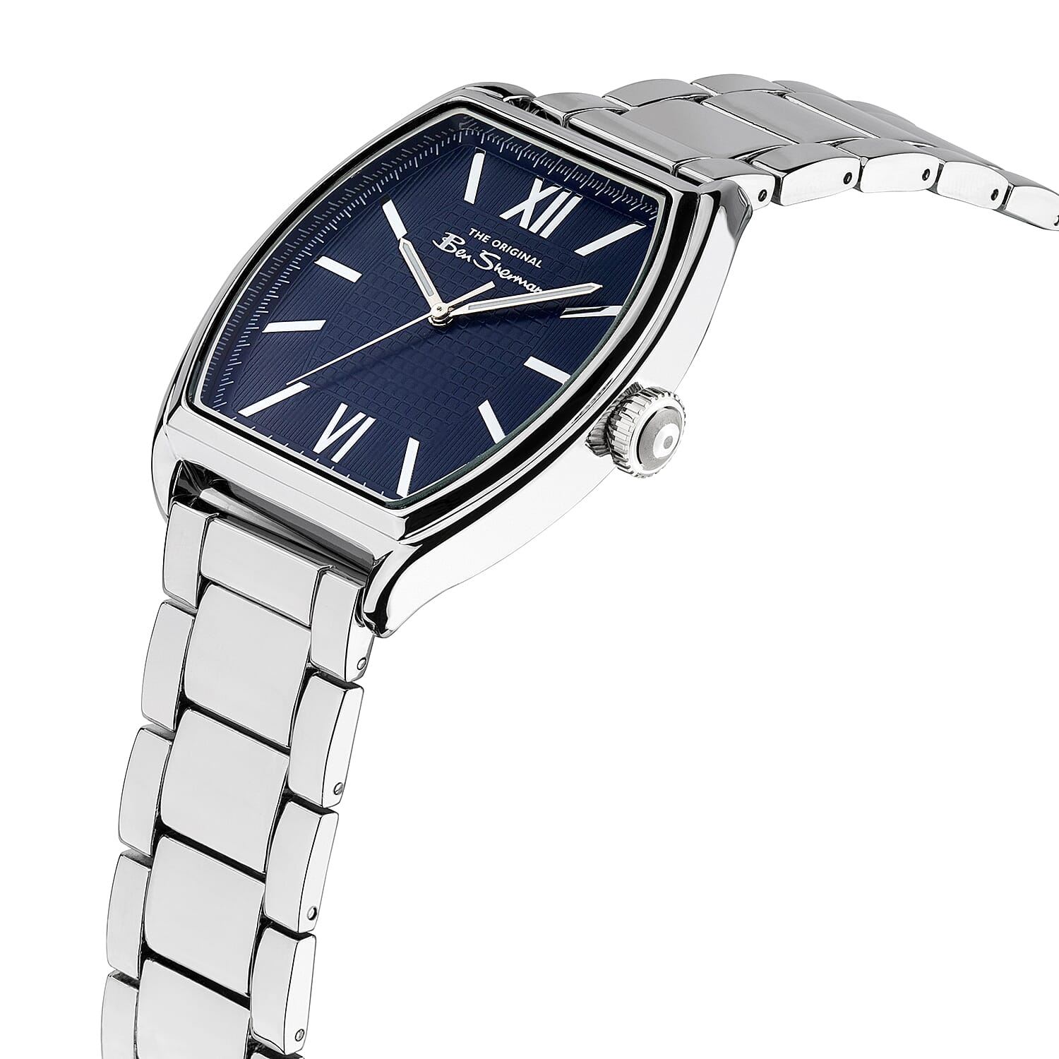 Ben Sherman Navy Dial 3 ATM Water Resistant Watch with Silver Colour Chain Strap