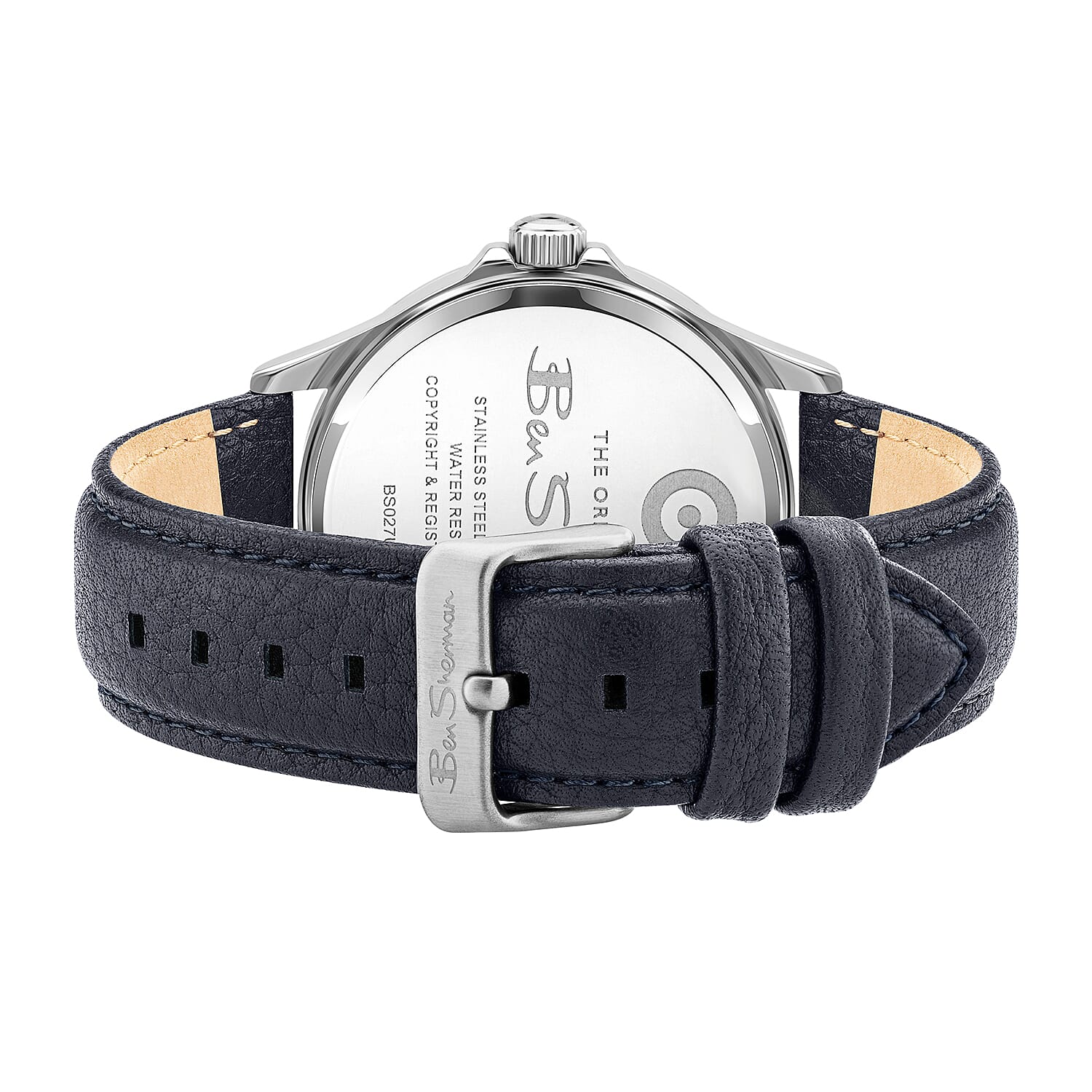 Ben Sherman Matt Blue Dial 3 ATM Water Resistant Watch with Blue Leather Strap