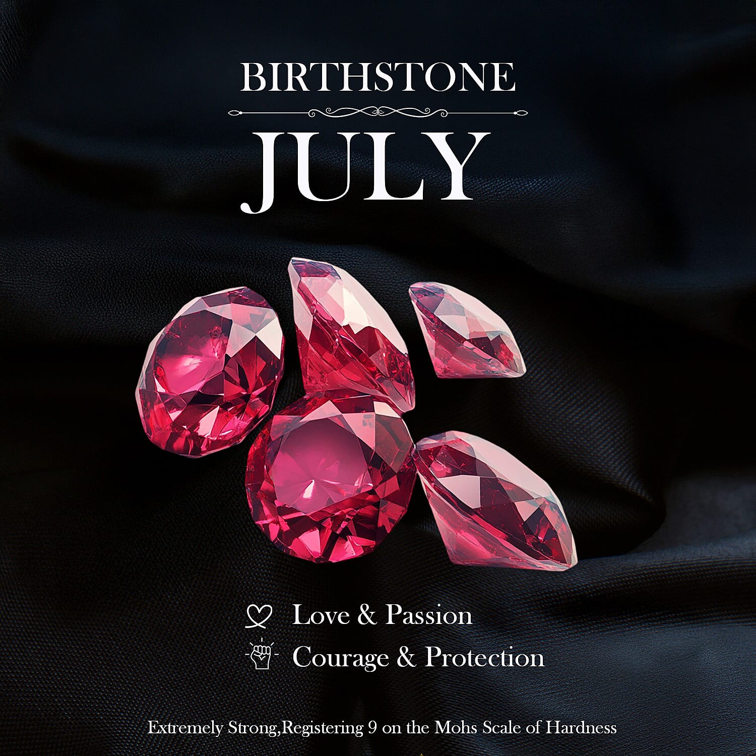 African Ruby and Cambodian Zircon Bypass Ring in Sterling Silver