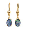 Boulder Opal Triplet Earrings (with Lever Back) in 18K Yellow Gold Vermeil Sterling Silver 1.87 Ct.