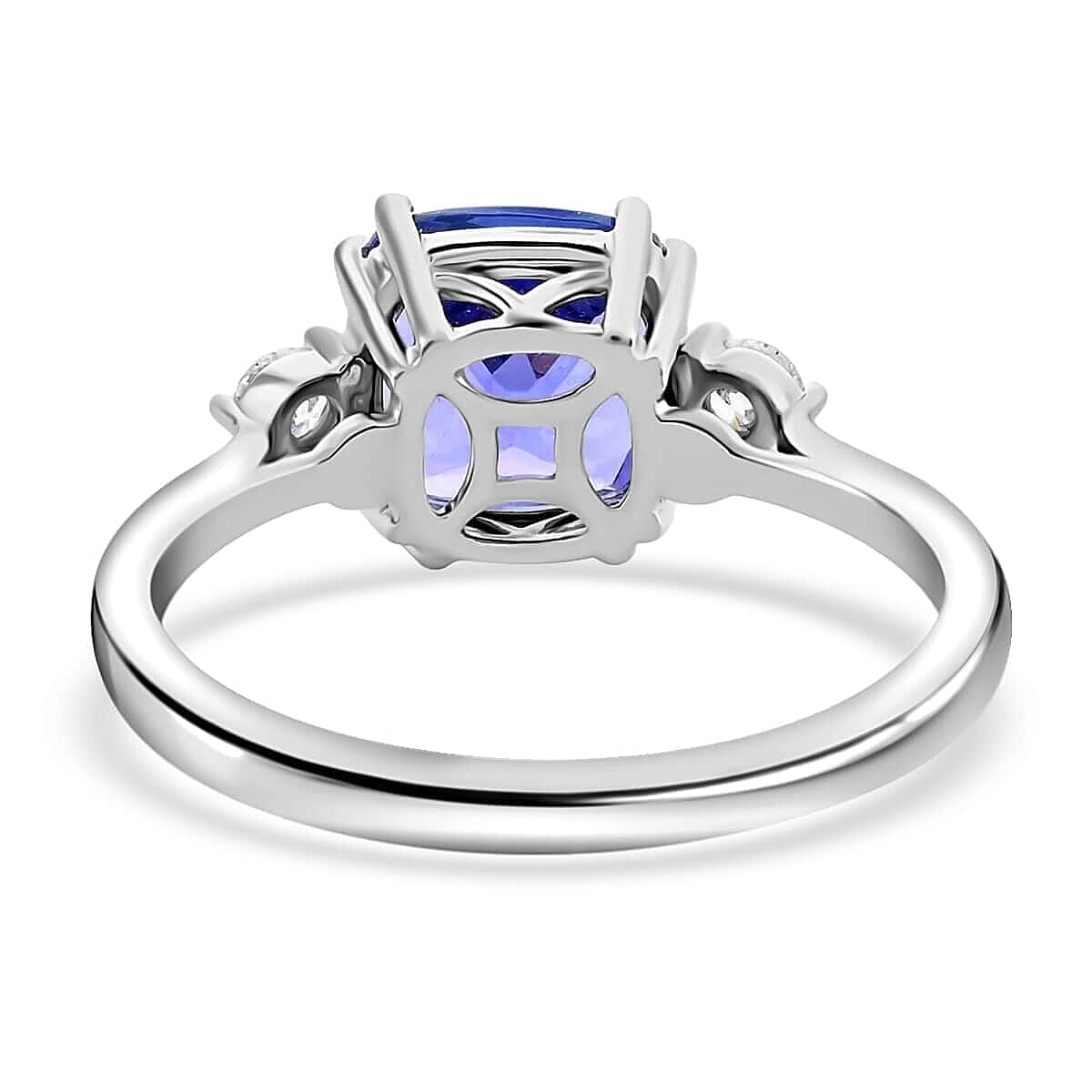 950 Platinum  AAAA  Tanzanite  White Diamond VS Ring 2.80 ct,  Platinum Wt. 4.17 Gms  2.800  Ct.