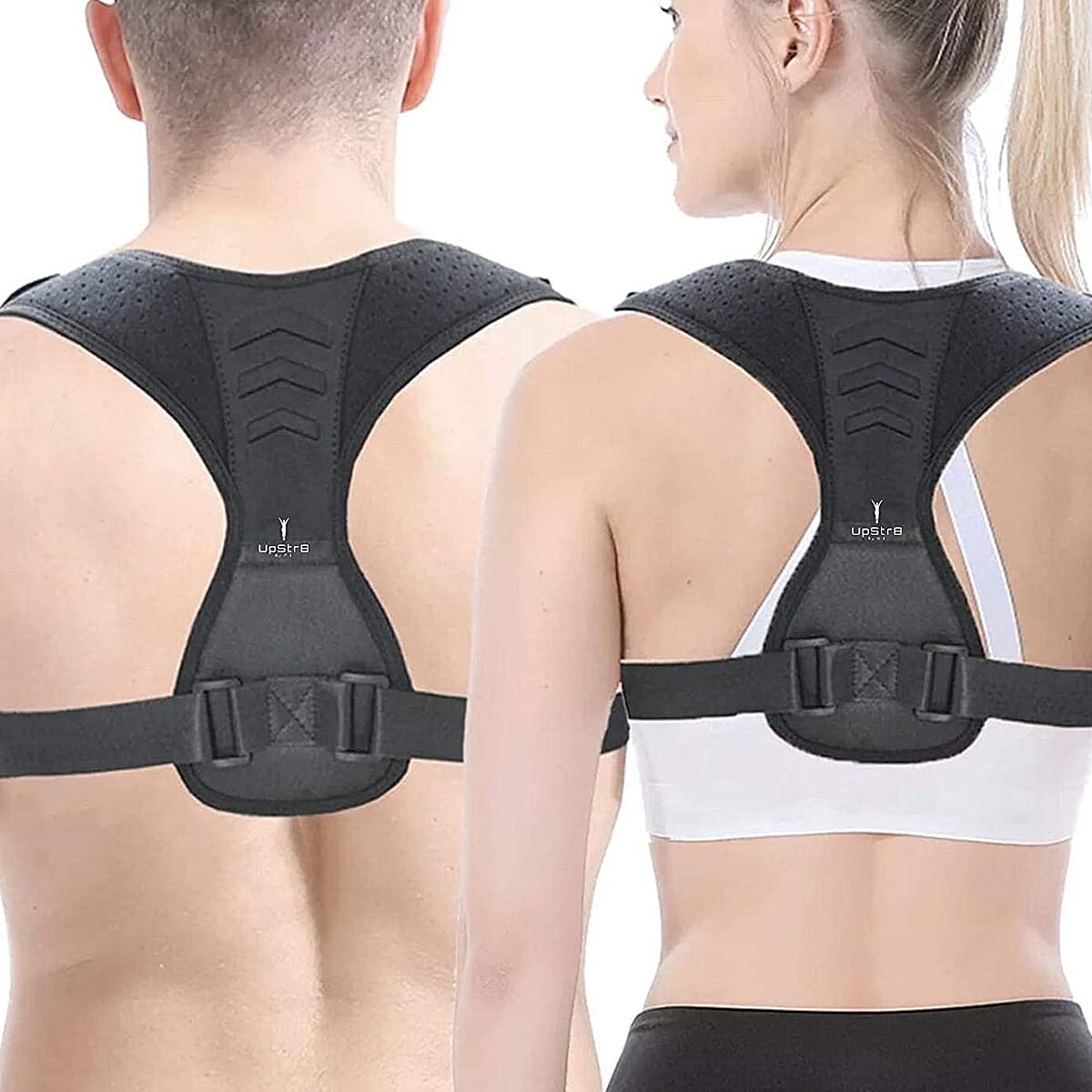 Comfortable Posture Corrector with Adjustable Buckle - Black