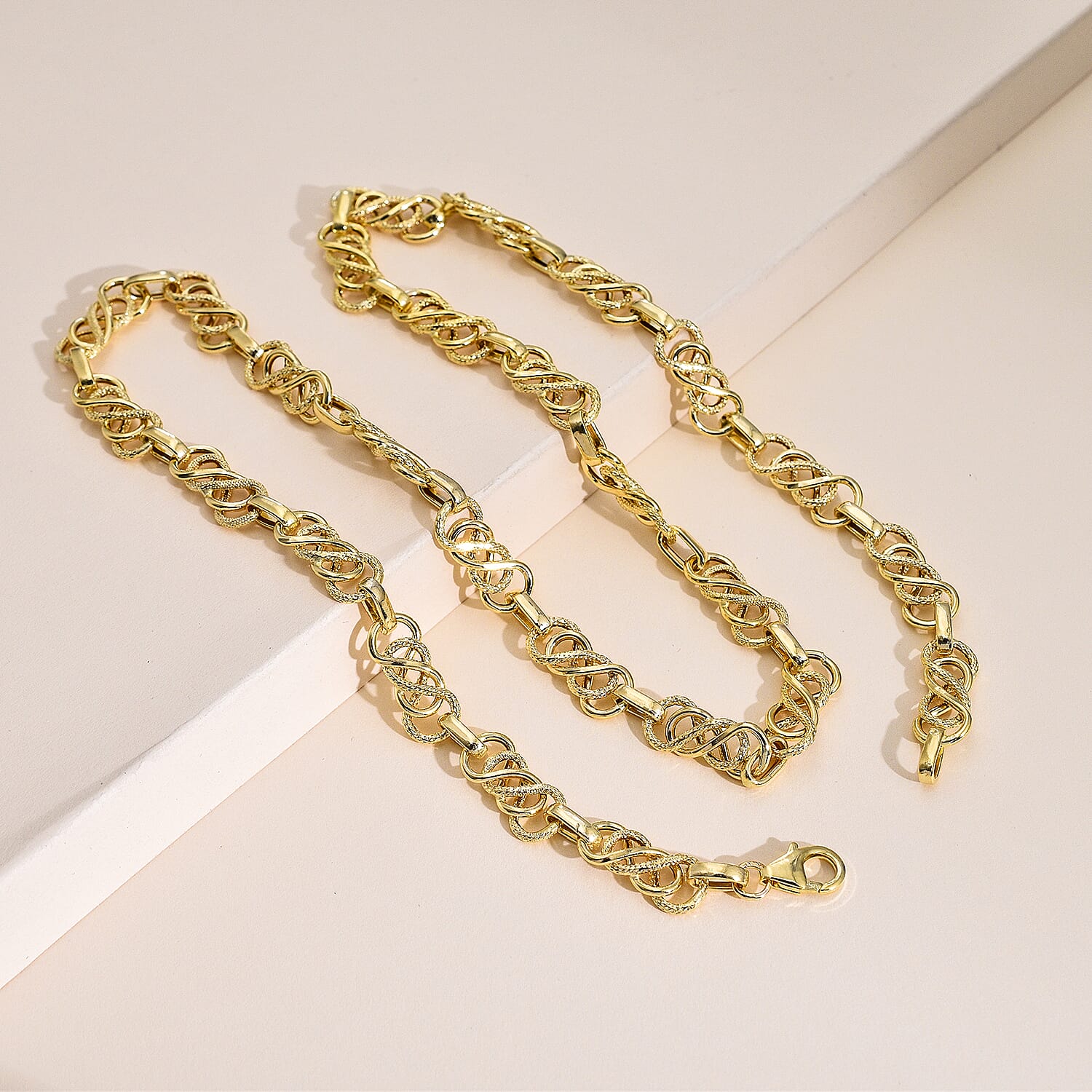 Close Out Deal- 9K Yellow Gold Celtic Necklace (Size - 20) with (10mm) Lobster Clasp, Gold Wt. 9.00 Gms
