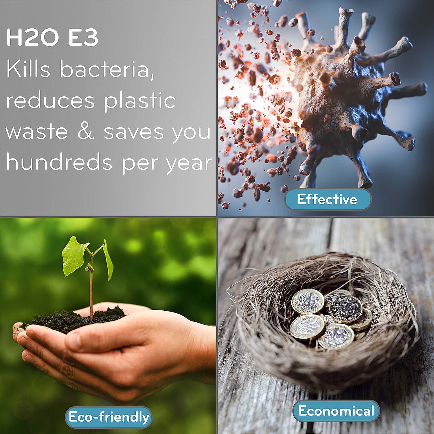 H20 e3 eActivator Cleaning System with Free Prep and Protect Solution worth 24.99